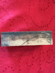 Antique United States Glass Co. Pittsburgh Pa. Wood And Copper Printing Block