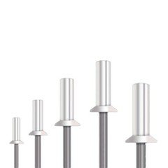 3mm 3.2mm 4mm 4.8mm 5mm Sealed Pop Rivets Closed Dome Head Blind Aluminium/Steel