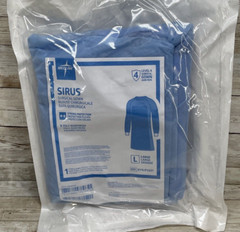 Lot- 2 Medline SIRUS Surgical Gown Level 4 Size: LARGE Poly-Reinforced DYNJP2601