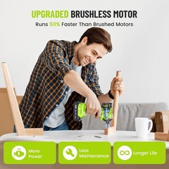 21V Brushless Impact Drill Set 230N.m Torque 2×2.0Ah + 20 Bits