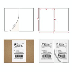400 Half Sheet Shipping Labels 8.5 x 5.5 Self Adhesive 2 Per Sheet – for eBay