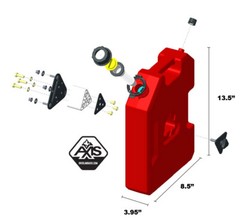 1 Gallon Jerry Can with Bracket for Perfect for Snowmobile ATV UTV