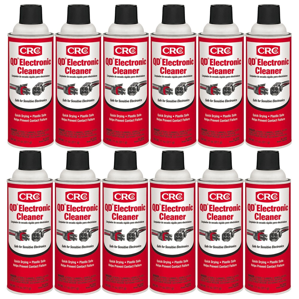 CRC 05103 QD Electronic Quick Drying Formula Contact Cleaner 11 Oz. Pack of 12