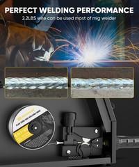 Low Spatter 2.2lbs & 0.035in Flux Core Welding Wire Flux Mig Welder Welding Wire