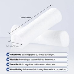 Cotton Gauze Rolls for Dental Kits, Nose Plugs, Mouth Care – Choose Quantity