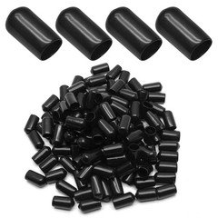 Bonsicoky 120Pcs Round Rubber End Caps 3/8″ (10mm) ID Vinyl 10mm, 120 Pcs