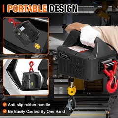 3-in-1 Electric Hoist 2200lb Capacity Power Winch Crane 110V
