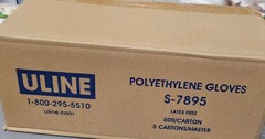 4 Boxes of New Uline 500 Polyethylene Gloves Clear 1 Mil S-7895 Single Use