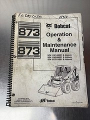 Bobcat 873 Skid Steer Operators & Maintenance Manual High Flow BICS 514140001-UP