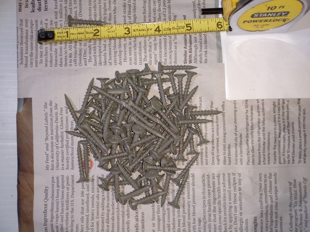 130 Phillips Wafer Head 8 x 1-1/4 Coated Cement Fiber Backer Board Screw Hi-Lo
