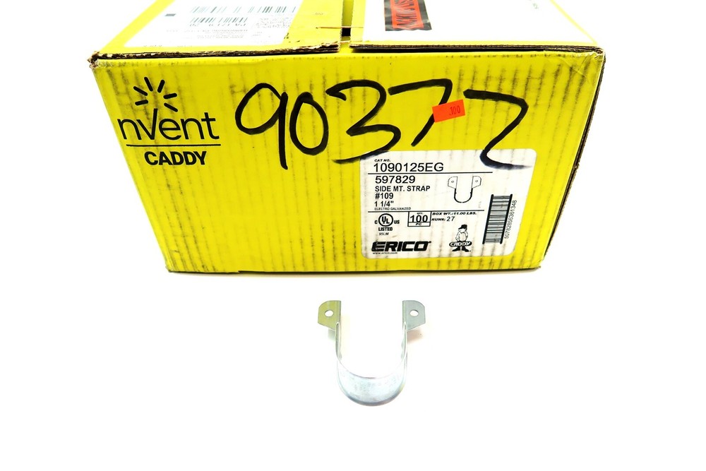 x100 ERICO CADDY 1 1/4″ Side Mount Strap #109 for CPVC Pipe 1090125EG / 597829