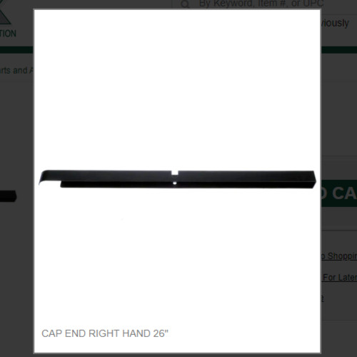 CAP END RIGHT HAND 26″ # 9051562-03