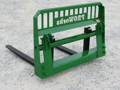 48″ 4,000 Pound Pallet Fork Attachment Fits John Deere Tractor Loader Hook Pin