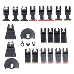 25PCS Titanium Oscillating Tool Blade, Professional Bi-Metal Multitool Blades Ki