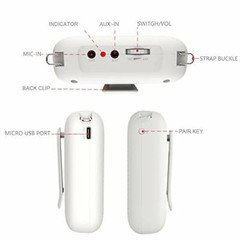 Norwii S358 Portable 2000mah Rechargeable Voice Amplifier With Wired Microphone
