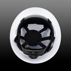 Light White Full Brim Hard Hat with with Fas-trac Suspension