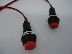 2Pcs Pack Lot 12mm 12V Momentary Round Red 2 Pin Power Button Switch Reset Cable