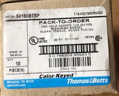 Thomas&Betts Copper Lugs ( Box Of 10 ) 54160BTSP
