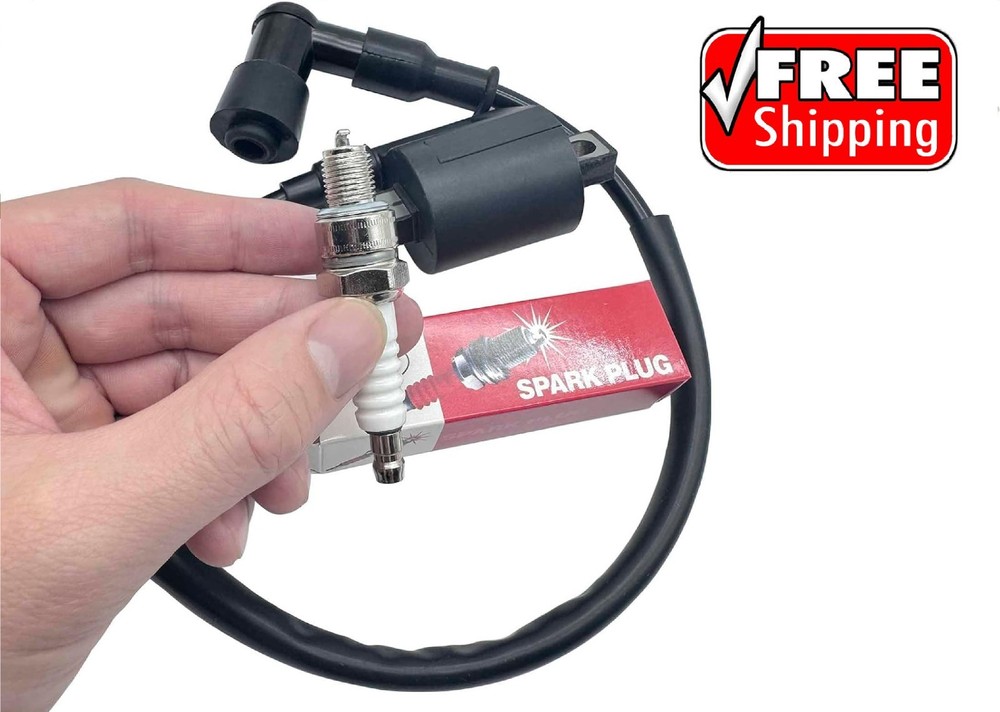 Ignition Coil and Spark Plug for 50cc 90cc 110cc 125cc 150cc 200cc 250cc ATV