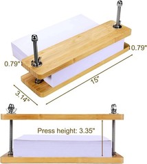 MINBOO Bamboo Book Press – Portable Handmade Binding Tool with Anti-Slip Mat