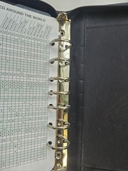 DayTimer Planner Organizer, Black Leather, 7 Ring Binder 8 x 10.5 in. Very Nice