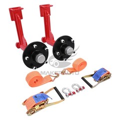 2Pack Shipping Container Wheels 5×5.5 Lug Wheels Kit with Ratchet Strap NEW