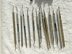 34 Lot of 34 Vintage Branded Dental Tools Picks Tweezers