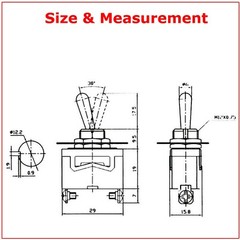 Toggle SWITCH ON/OFF Heavy Duty 15A 125V SPST 2 Terminal Car Boat Waterproof ORG