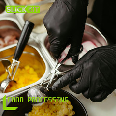 Disposable Nitrile Gloves, 4 Mil Latex-Free Powder-Free Industrial Gloves for Cl