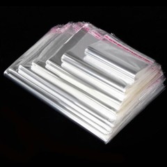 PP Film Foil Bags Self Adhesive High Gloss Bags Poly Bags Clear Transparent