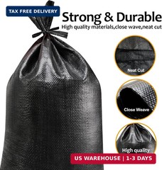 ASKIZ Heavy Duty Sand Bags with UV Protection – 16″ x 25.5″ Ultra Tough Polyprop