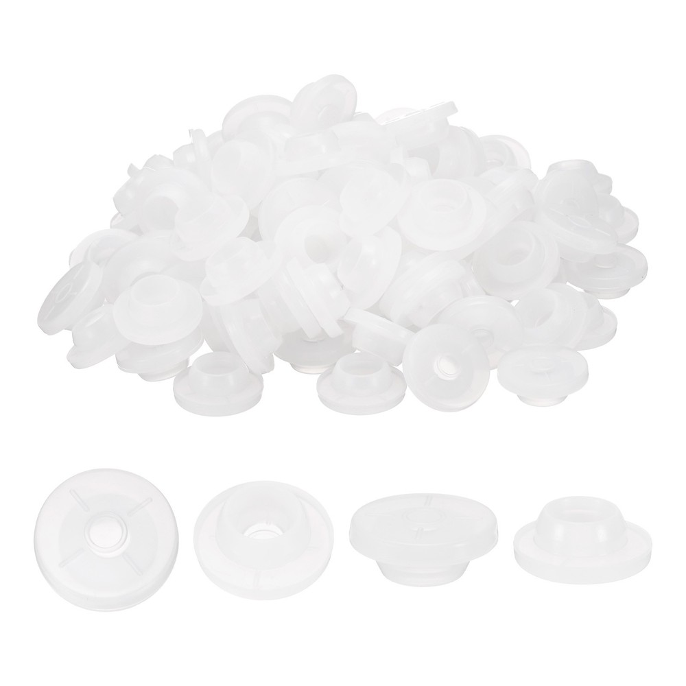100Pcs 12mm/0.5″ Vials Rubber Stoppers Mushroom Silicone Bottle Stopper White