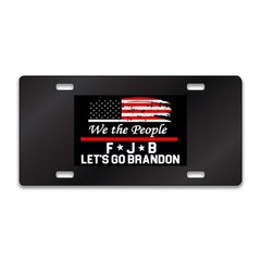 WE THE PEOPLE FJB TRUMP MAGA Chrome or Black Acrylic License Plate CUSTOM LP0119