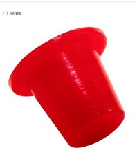 QTY50 CAPLUGS 3/16 – 1/4 OD 1/8 – 5/32 ID RED PLASTIC TAPERED CAP COVER PLUG T-0
