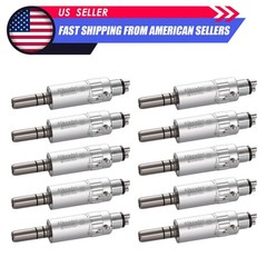 10 pcs New Dental Low Slow Speed Air Motor Handpiece E-type 4 Holes ASkeadnt