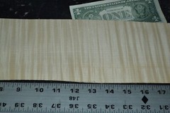 Curly Maple Raw Wood Veneer Sheet 4.5 x 31 inches 1/42nd 5944-44