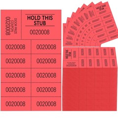 Kosiz 1000 Sheets Raffle Tickets 10 Bid Numbers Per Sheet Colored Raffle