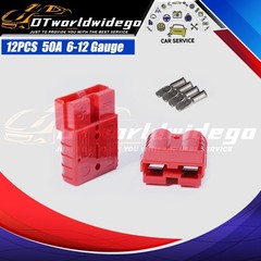 12Pcs 50A 10-12 Gauge Battery Quick Connect Winch Connector Plug Power Supply