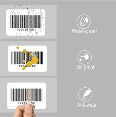 2×1 1300/Roll Direct Thermal Shipping Barcode Label Address Multipurpose Sticker