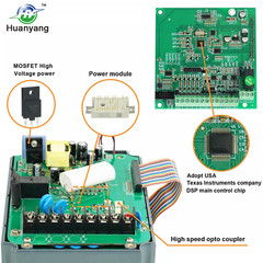 Huanyang VFD 220V 5HP 4KW Inverter CNC single phase to 3 phase for Motor