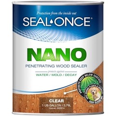 Seal-Once Nano Penetrating Wood Sealer – Premium Waterproof Quart, Clear