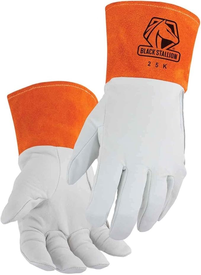Revco 25K LARGE Black Stallion Kidskin Leather TIG Welding Gloves – 2 PAIR