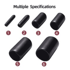 Aleric Rubber End Caps -60pcs Flexible Screw Thread Protector Covers Rubber Bolt