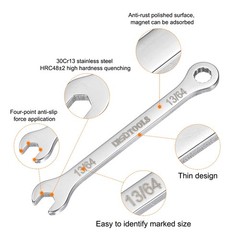 Thin Combination Wrench Set 5/32″ 3/16″ 13/64″ with 12 Point Ended
