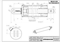 Hydraulic Cylinder Welded Double Acting 5″ Bore 24″ For Log Splitter 5×24 NEW
