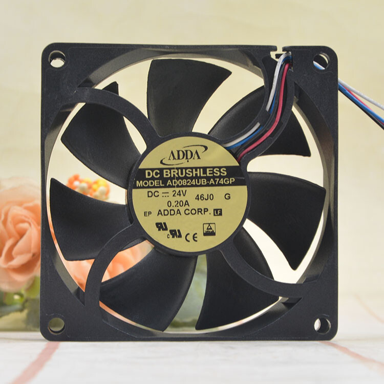 1pcs ADDA AD0824UB-A74GP 24v 0.20A 8025 8CM pwm speed control fan