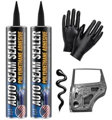 [Black] 2 Pack Professional Automotive Seam Sealer, Paintable Quick-Set Polyuret