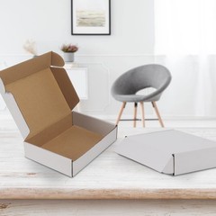 HORLIMER 9x6x2 inches Shipping Boxes Set of 50, 9″ x 6″ x 2″, White-50 Pack