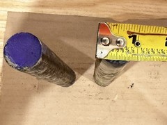 4140 Hot Rolled Steel Bar Round Stock Heat Treated 1” OD x ~6” Lot of 2