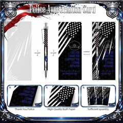 25 Sets Police Academy Graduation Gifts Writing Ballpoint Pen and Thank You Book